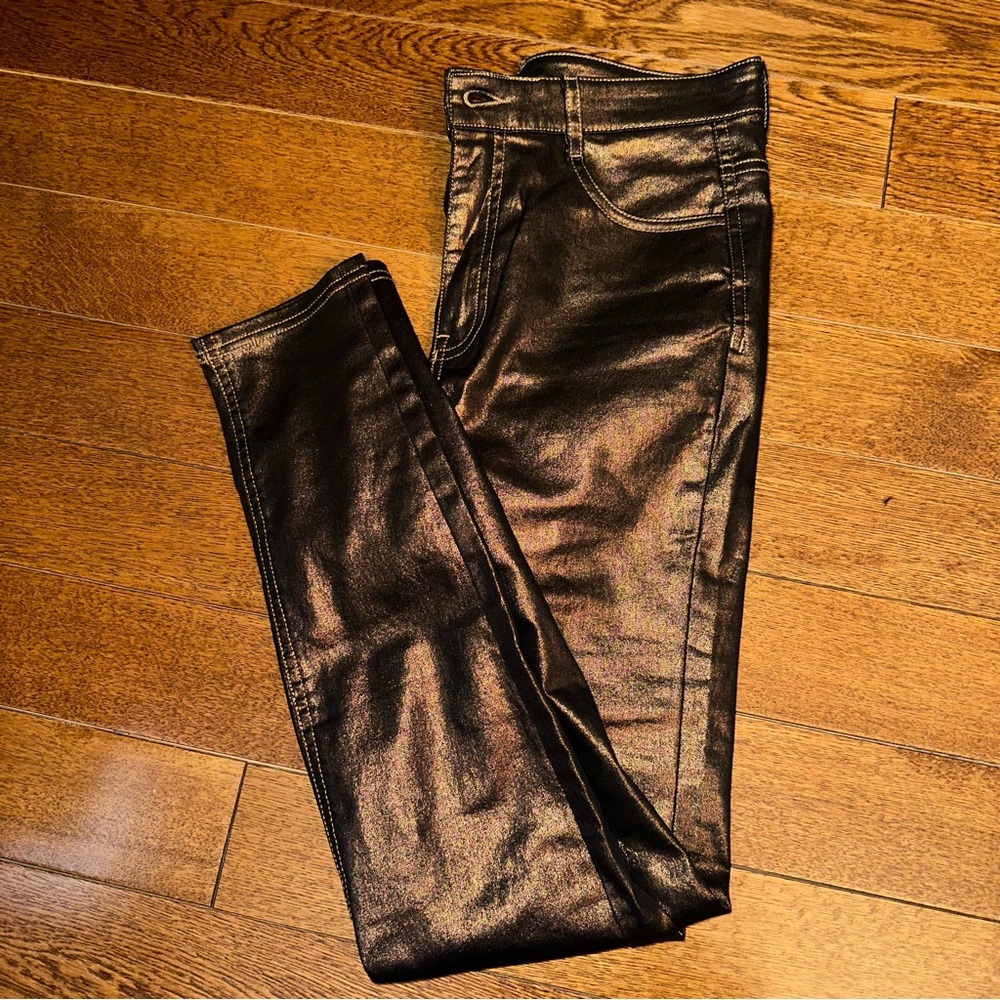 Gold skinny pants